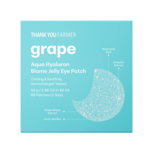 Patchuri pentru ochi Grape Aqua Hyaluron Biome Jelly, 60buc(2marimi)/84g, Thank You Farmer