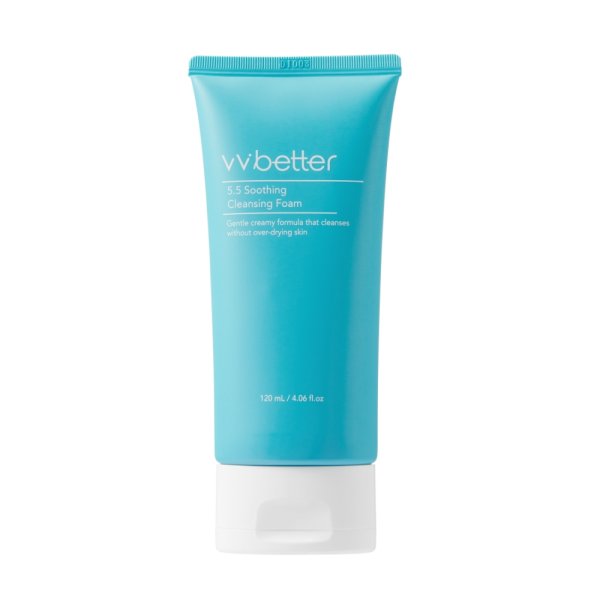 Spumă blândă și calmantă pentru curățare, pH 5.5, VVBETTER, 120ml
