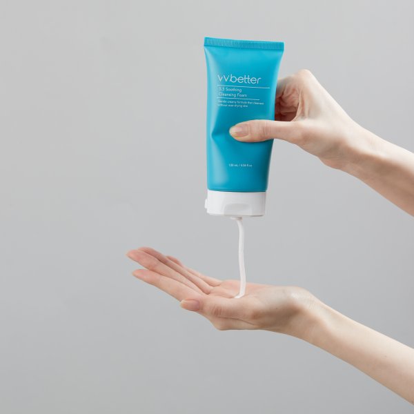 Spumă blândă și calmantă pentru curățare, pH 5.5, VVBETTER, 120ml
