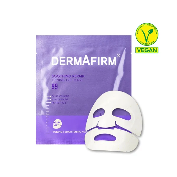 Mască cu Glutathione, niacinamide și Re-peptide, Soothing Repair Toning Gel Mask R4, 1buc, Dermafirm