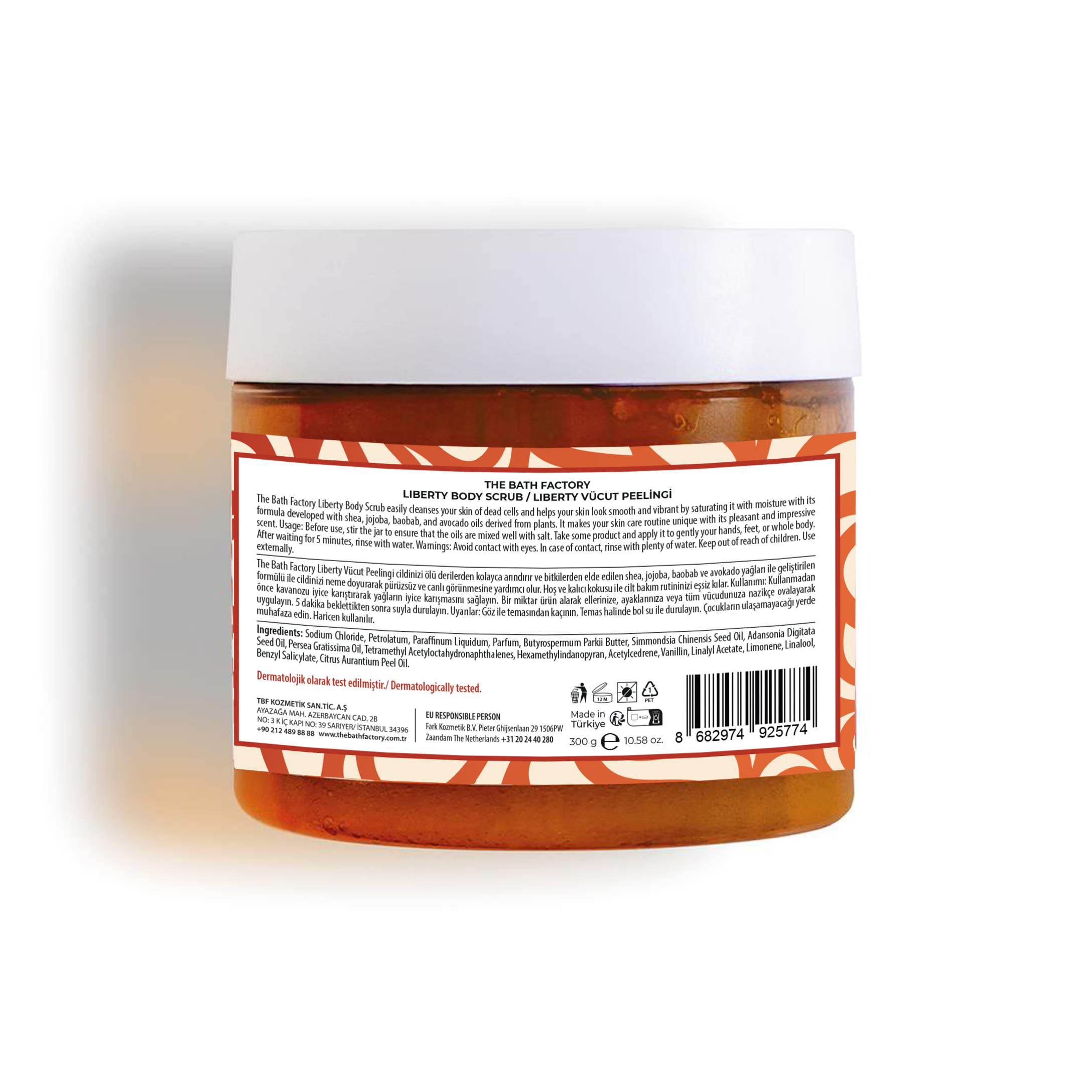Scrub pentru corp Liberty, The Bath Factory, 300gr