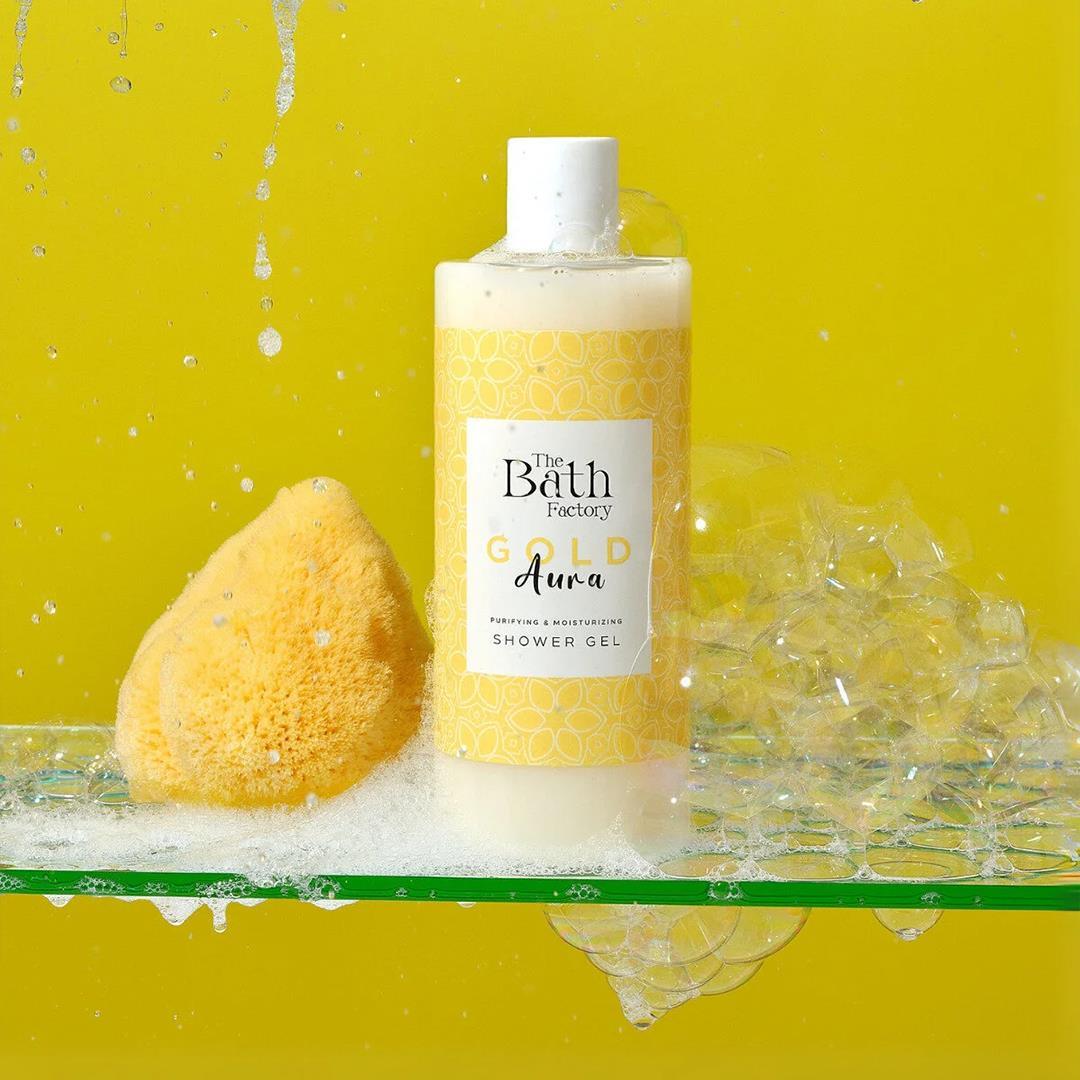 Gold Aura Gift Box (Lotiune, Scrub, Gel de Dus, Sapun Lichid, Body Mist), The Bath Factory