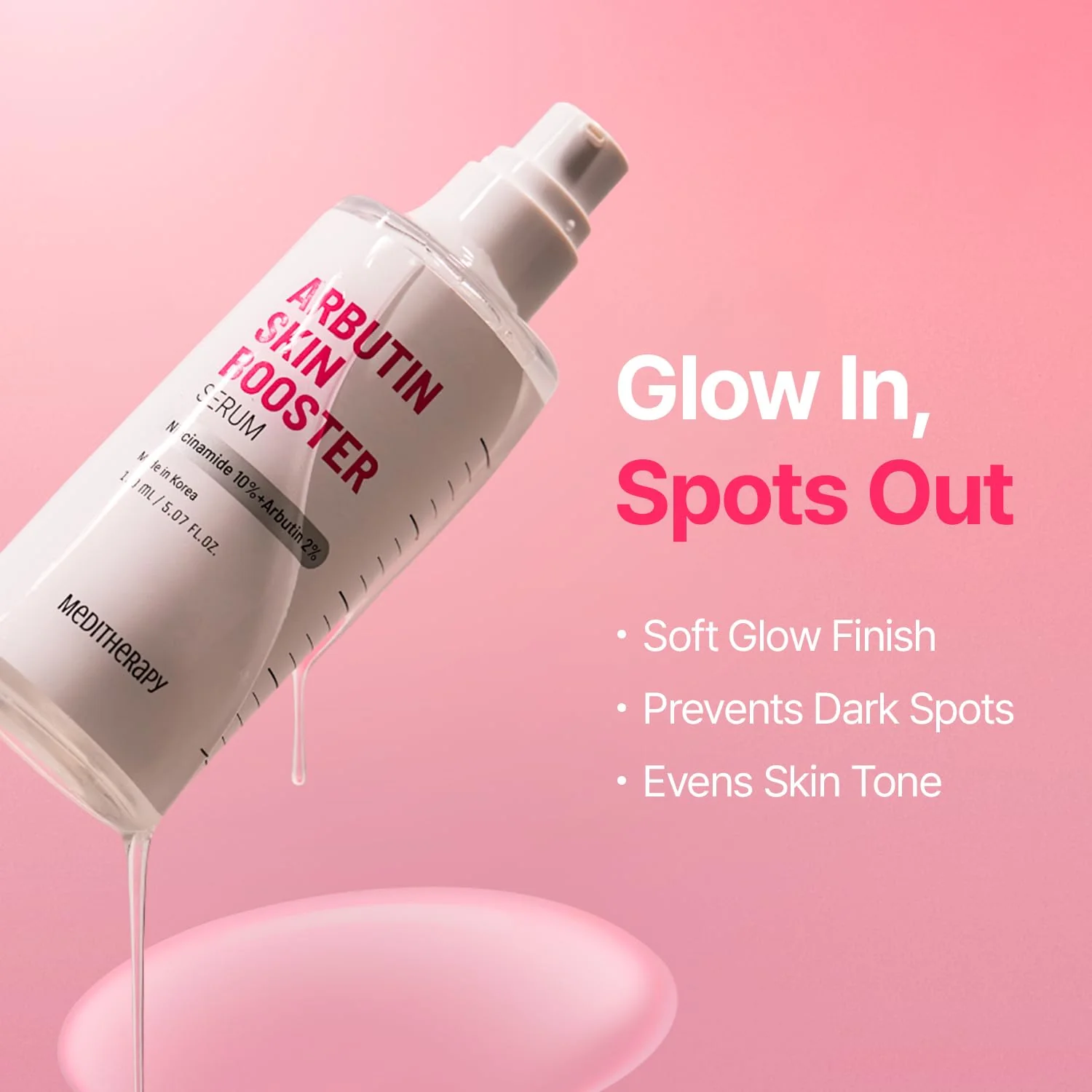 Serum Arbutin Skin Booster + Dispozitiv cu microcurent, 150ml, Meditherapy