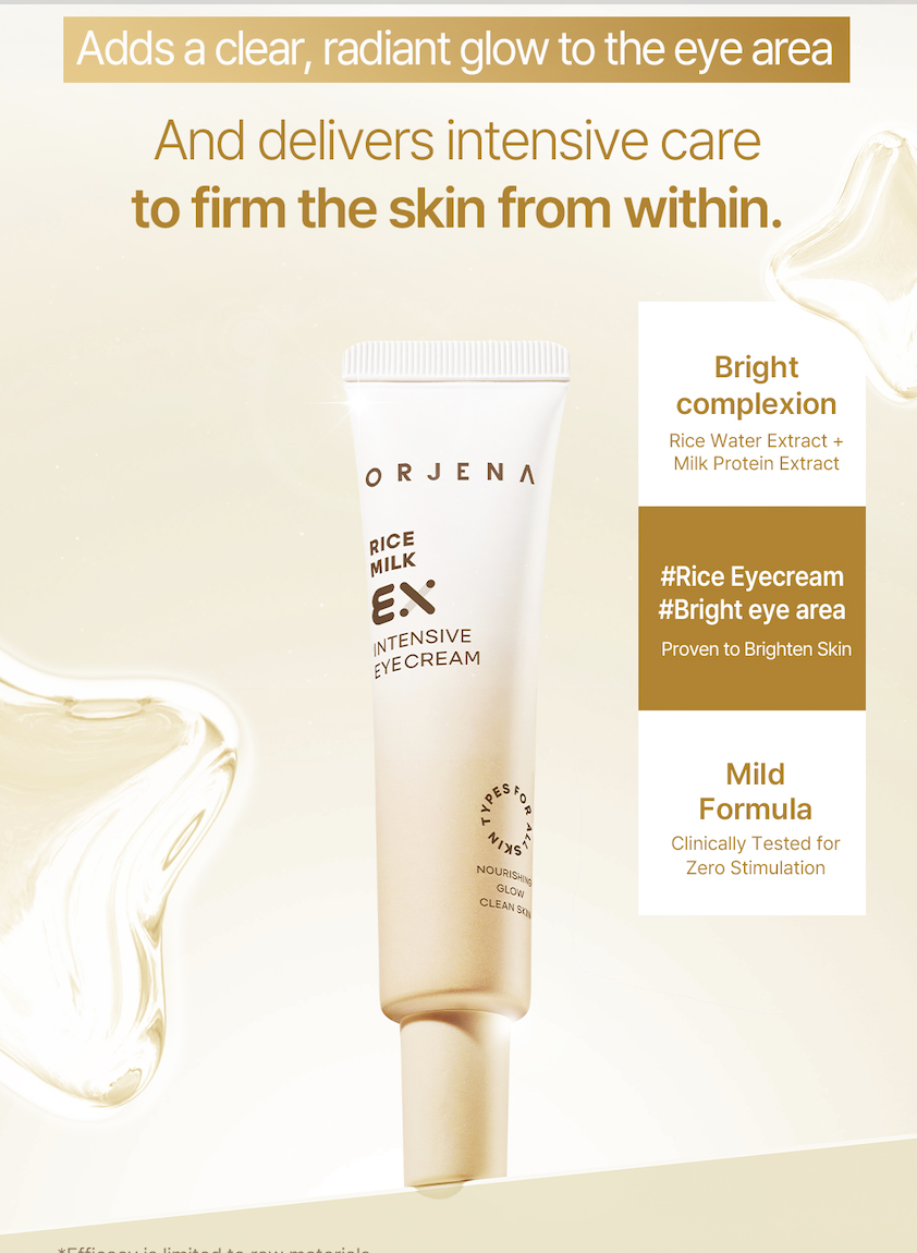 Crema de ochi Rice Milk EX Intensive Eye Cream, 30ml, Orjena