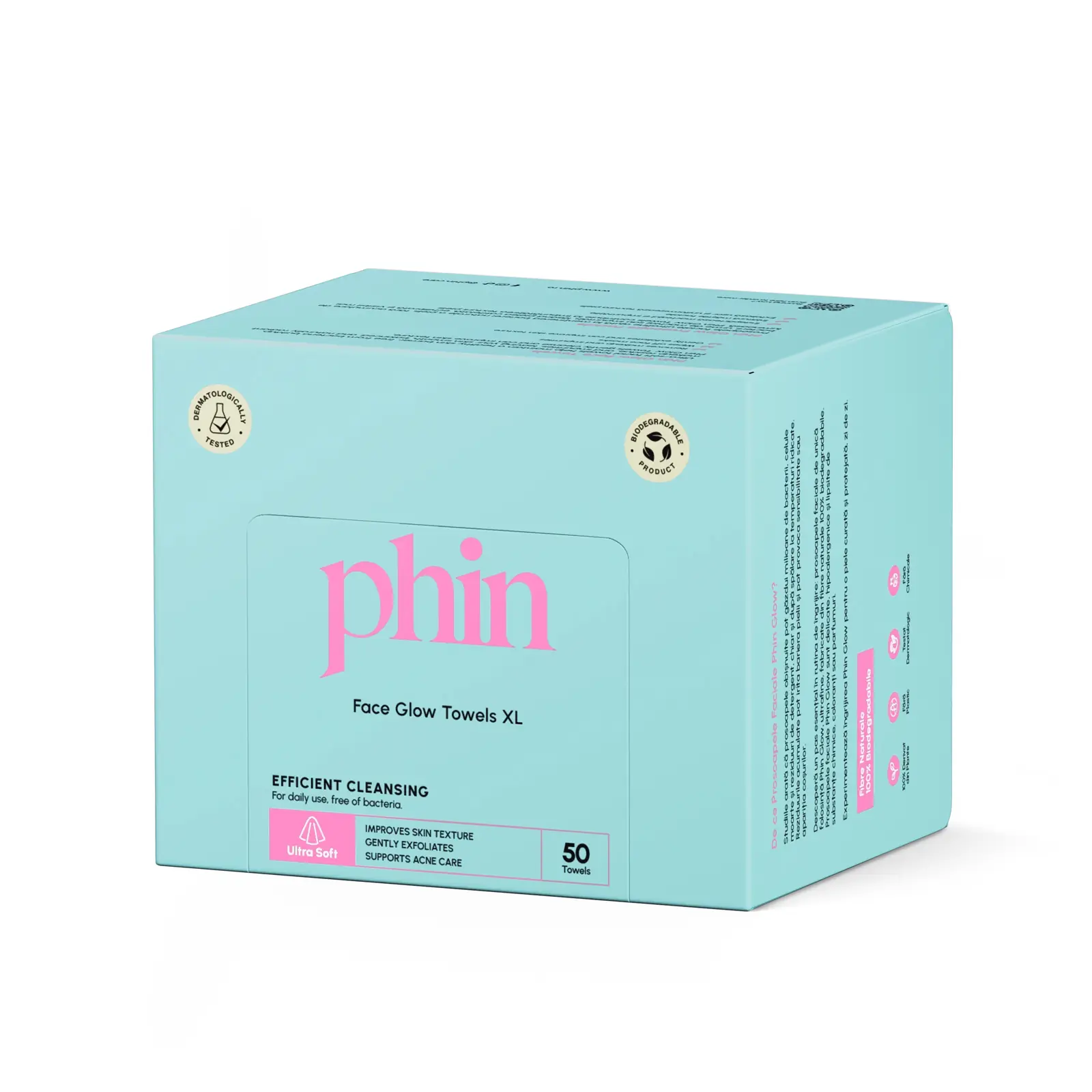 Prosoape faciale Glow XL, 50buc, Phin