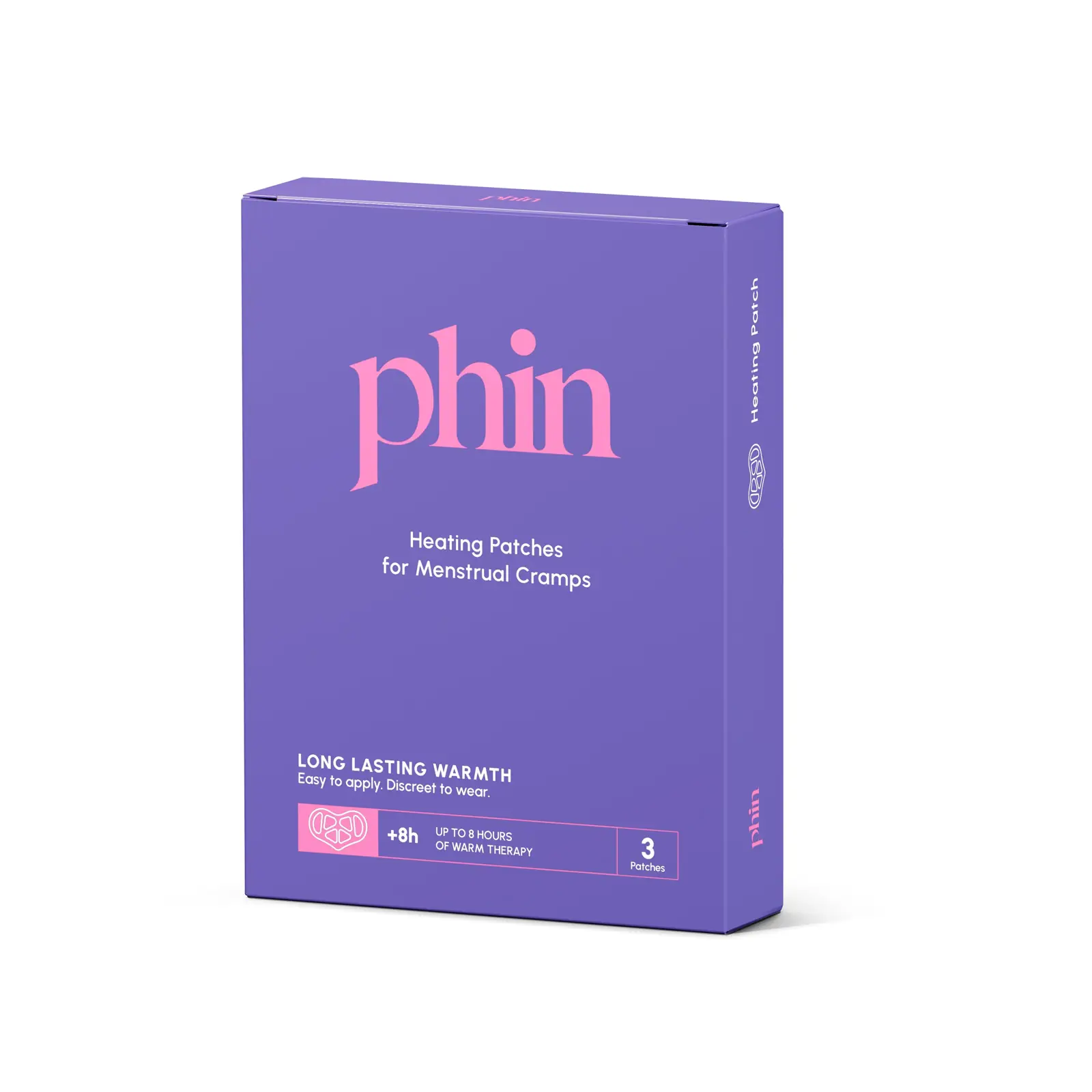Plasturi termici menstruali, 3 plasturi/cutie, Phin