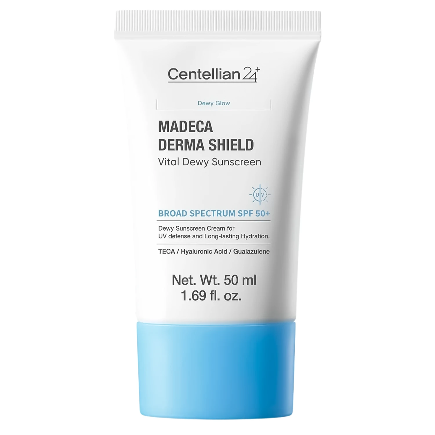 Cremă protecție solară SPF50+ PA++++, Centella Asiatica și Ceramide, Madeca Derma Shield Safe Moisture Sun Cream, 50 ml, CENTELLIAN24