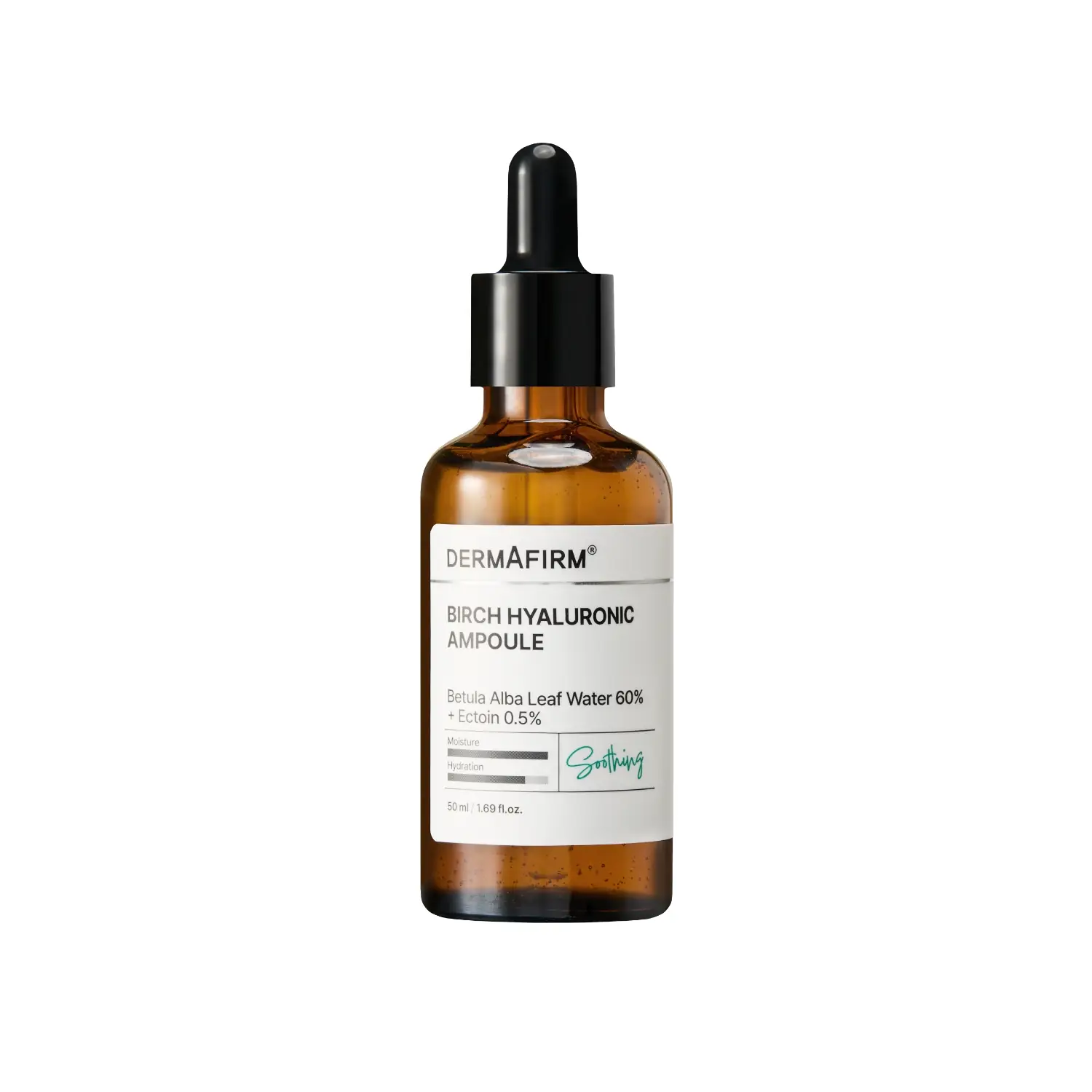 Ser intens hidratant cu 60% apă de mesteacăn și 8 tipuri de acid hialuronic Birch Hyaluronic Ampoule, 50 ml, Dermafirm