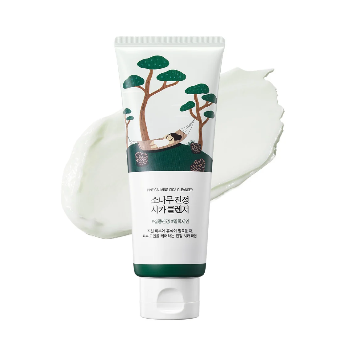 Spumă calmantă pentru curățarea tenului, Pine Calming Cica Cleanser, 150 ml, Round Lab