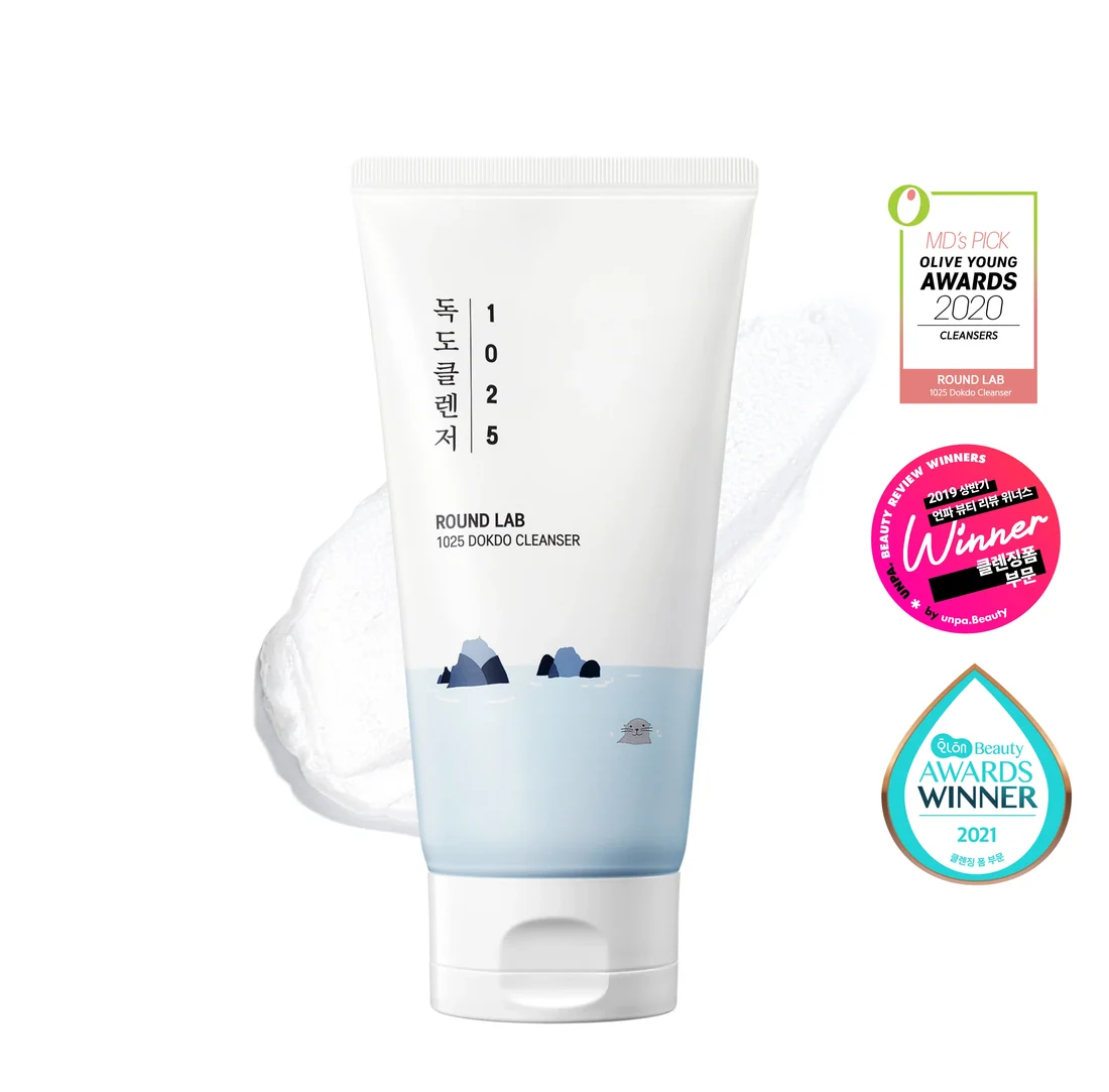 Spumă hidratantă pentru curățarea tenului, 1025 Dokdo Cleanser, 150 ml, Round Lab