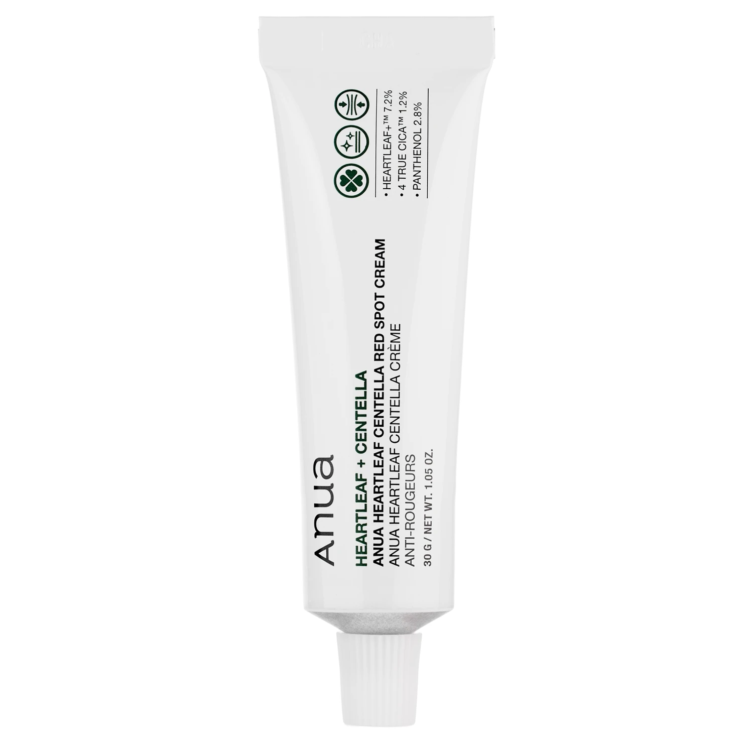 Cremă calmantă pentru față cu Centella, Heartleaf și ceramide, Heartleaf Centella Red Spot Cream, 30 g, Anua
