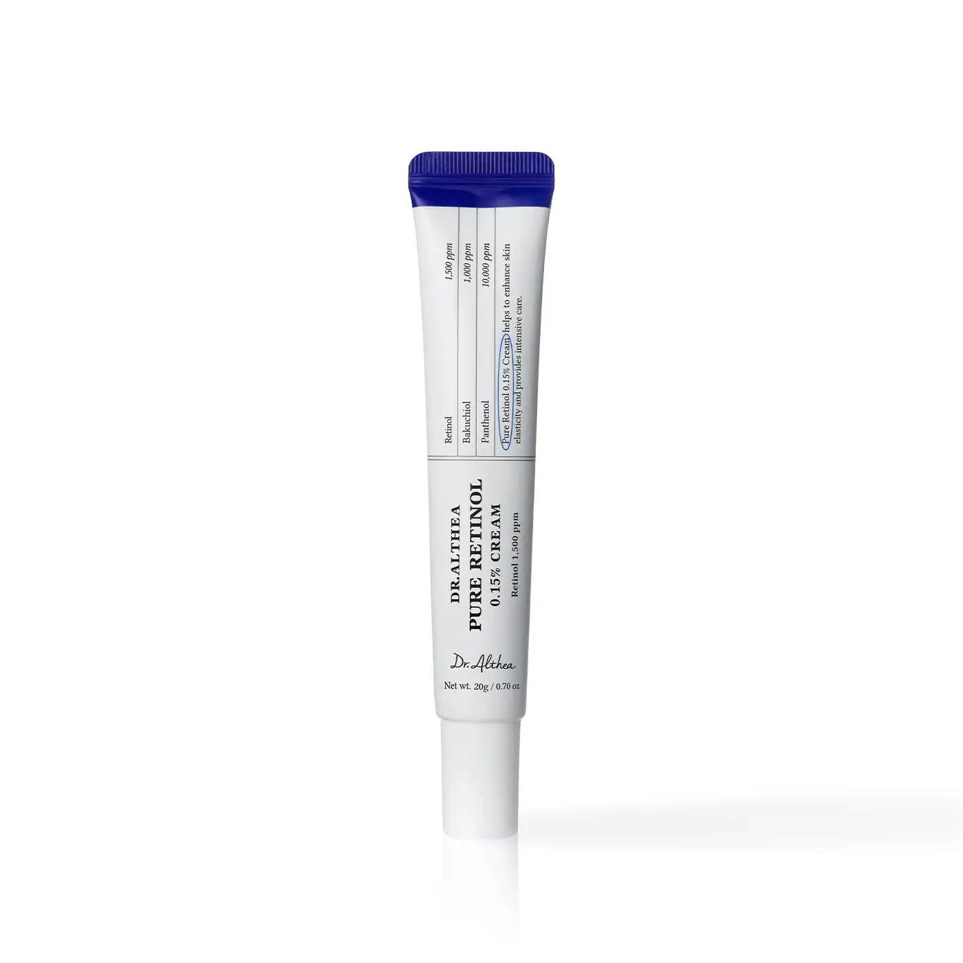 Cremă de față anti-aging cu retinol 0,15%, bakuchiol, Pure Retinol 0.15% Cream, 20g, Dr. Althea