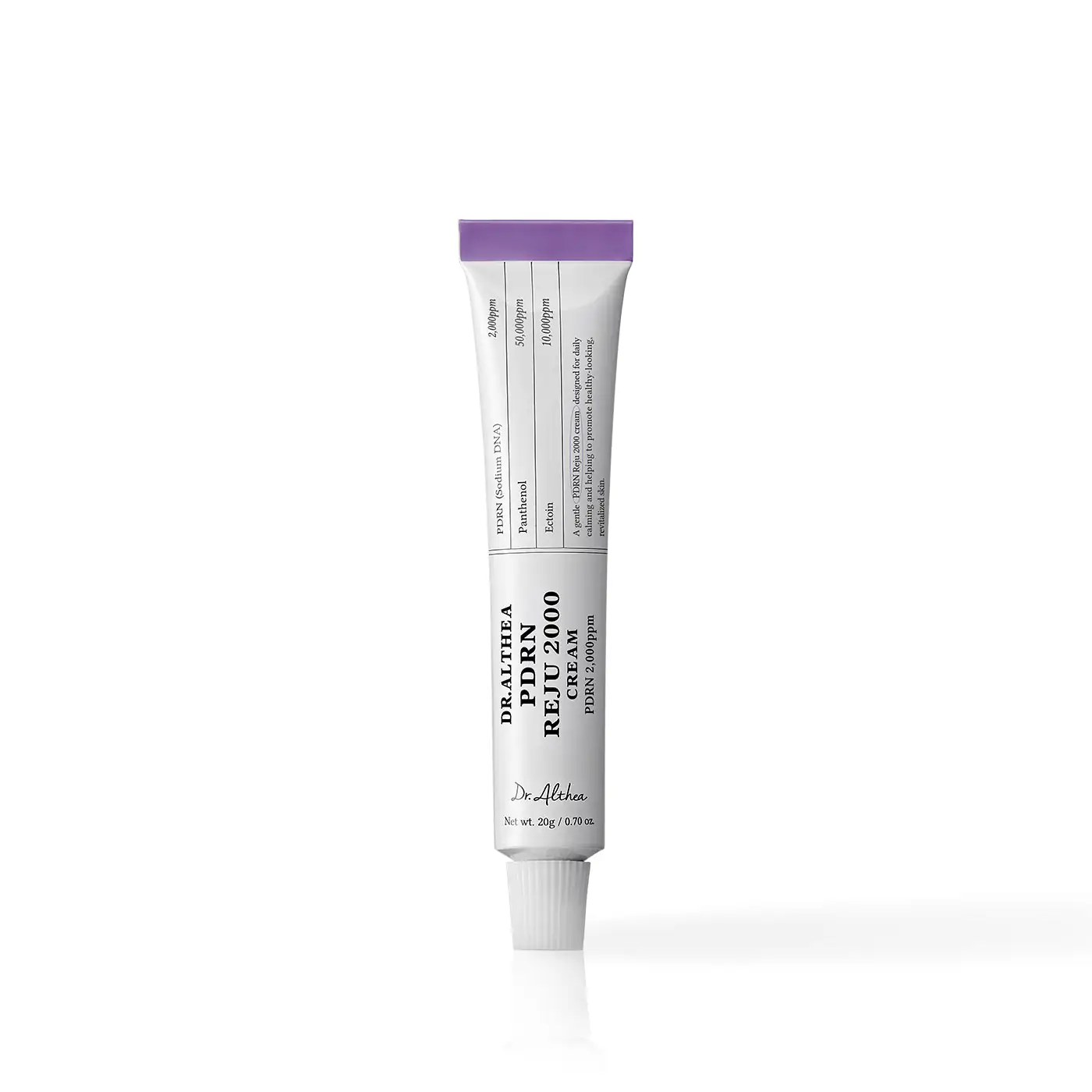 Cremă de față calmantă și reparatoare cu PDRN și peptide, PDRN Reju 2000 Cream, 20ml, Dr. Althea