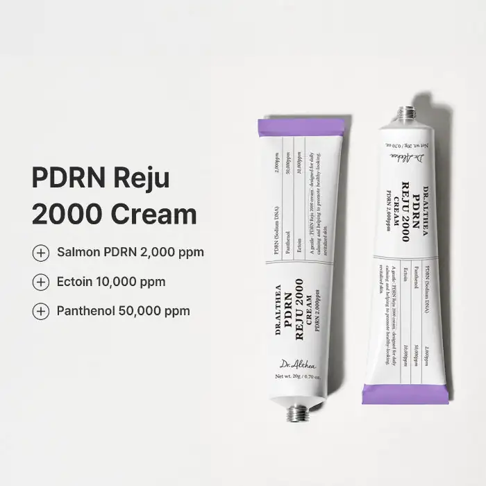Cremă de față calmantă și reparatoare cu PDRN și peptide, PDRN Reju 2000 Cream, 20ml, Dr. Althea