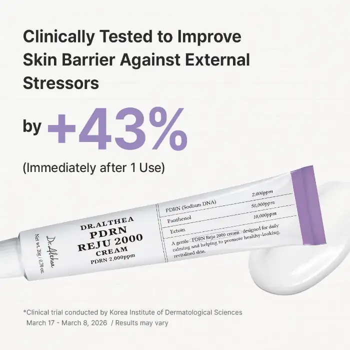 Cremă de față calmantă și reparatoare cu PDRN și peptide, PDRN Reju 2000 Cream, 20ml, Dr. Althea