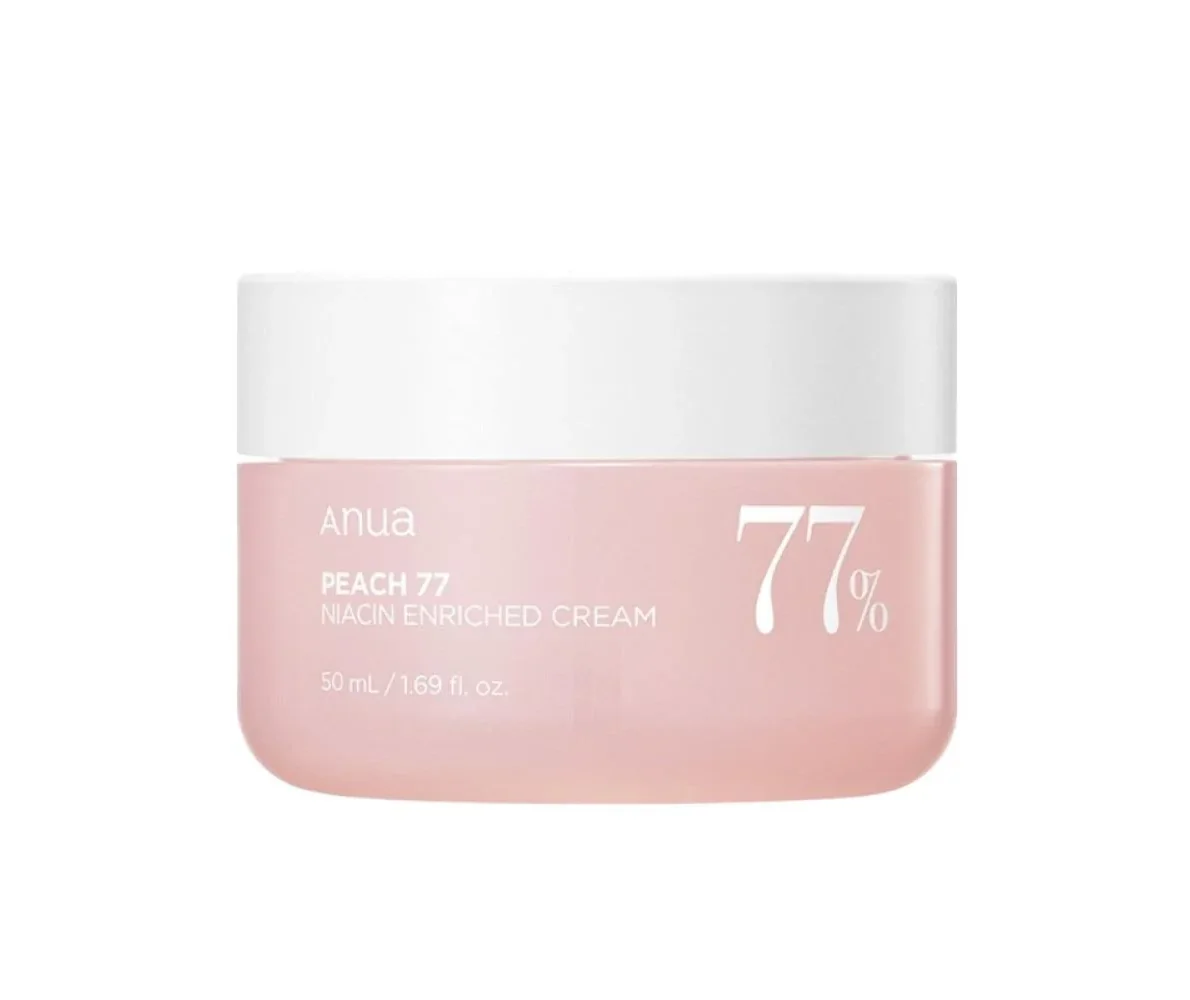 Cremă pentru față cu 77% piersică și niacinamidă, Peach 77 Niacin Enriched Cream, 50 ml, Anua