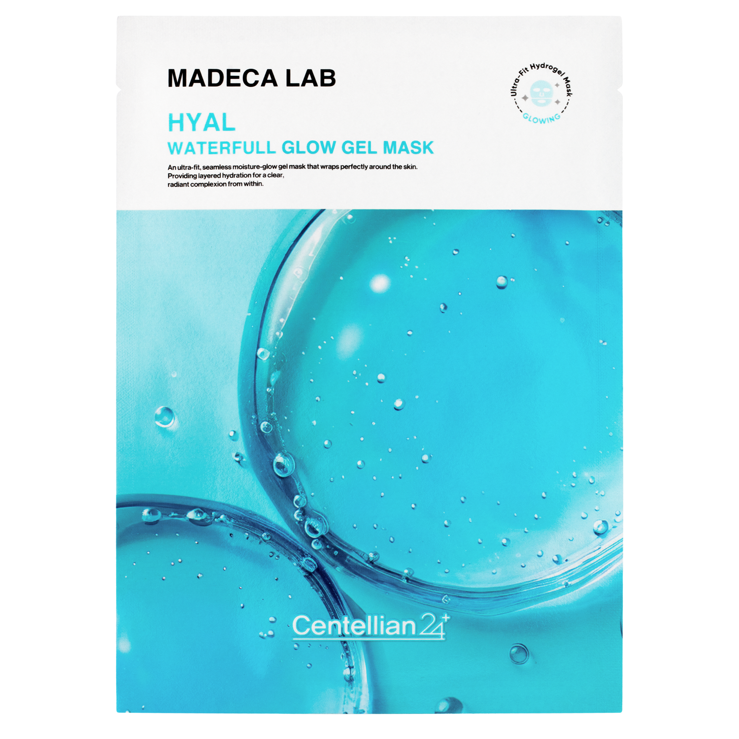 Mască gel pentru față cu 10 tipuri de Acid Hialuronic, Hyal Waterfull Glow Gel Mask, 1buc/22ml, CENTELLIAN24
