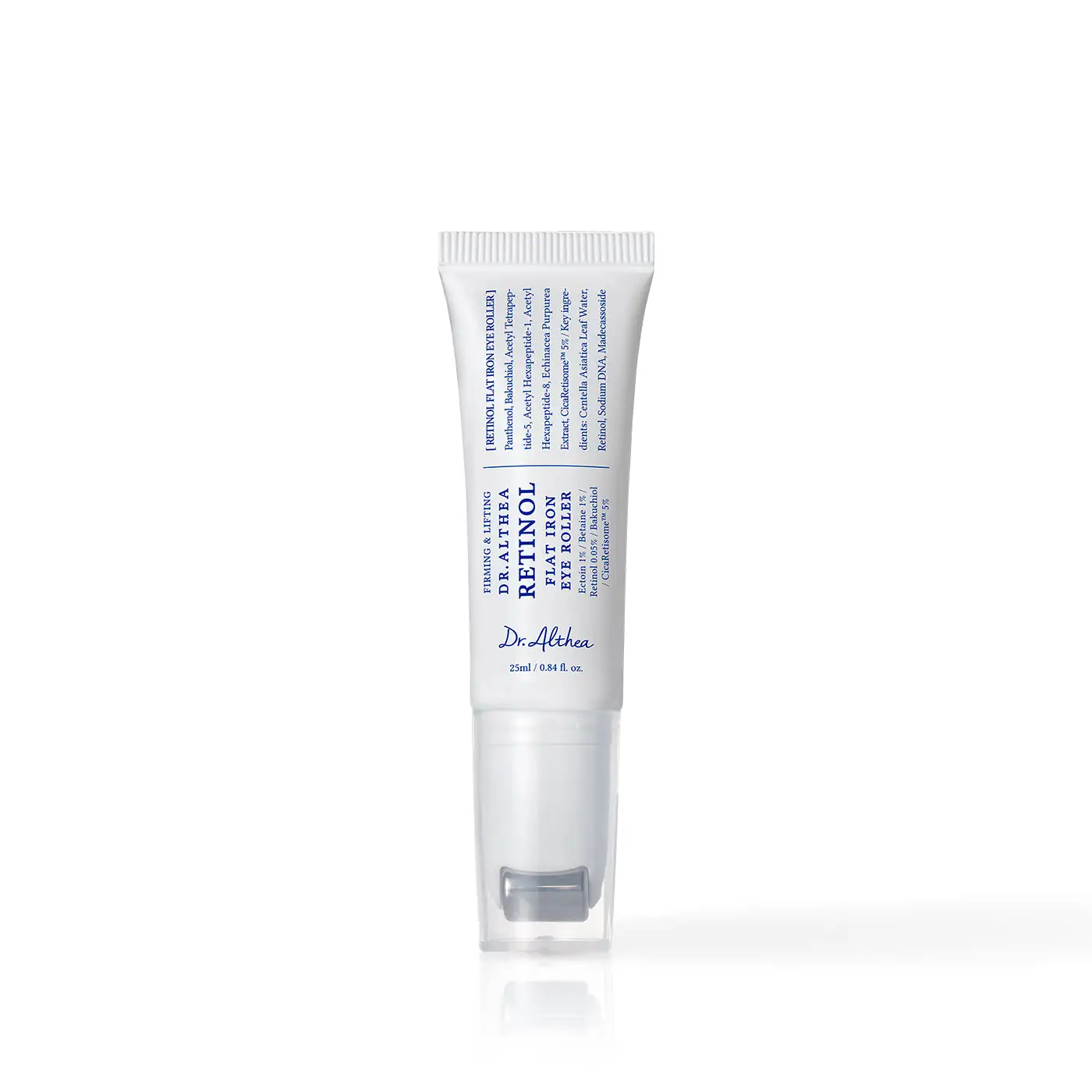 Ser-crema pentru ochi anti-aging cu retinol, bakuchiol, Retinol Flat Iron Eye Roller, 25 ml, Dr. Althea