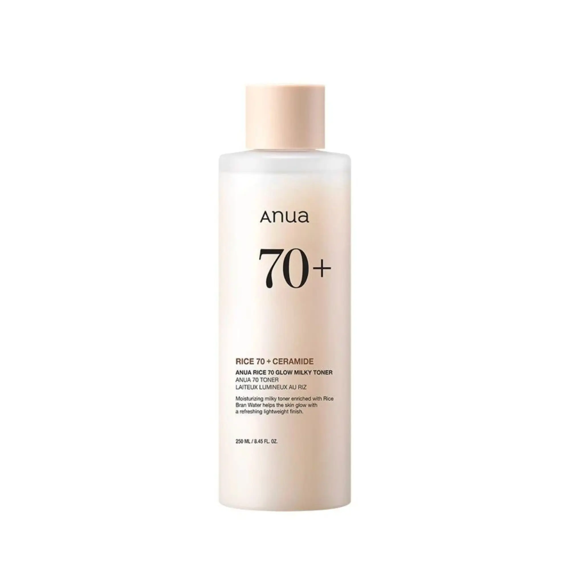 Toner hidratant și iluminator cu apă de orez, Rice 70 Glow Milky Toner, 250 ml, ANUA