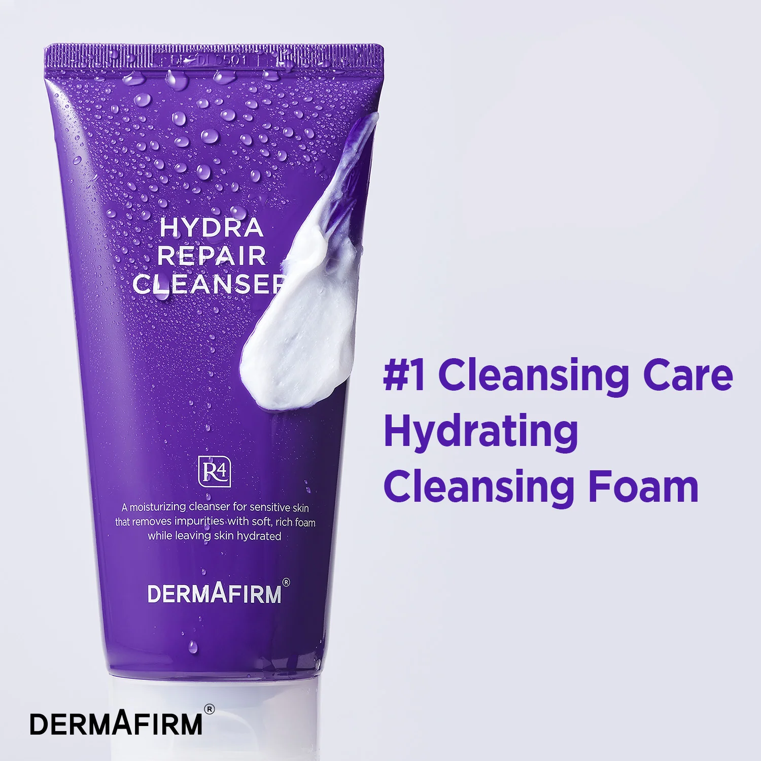 Gel de curățare hidratant și reparator, Hydra Repair Cleanser R4 Perilla Purple, 120g, Dermafirm